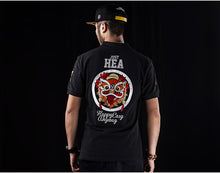 HEA LION HEAD EMBROIDERED ON BACK SHORT-SLEEVED POLO SHIRT