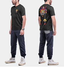 CARPTOWN ORIENTAL STYLE PRINT FRONT AND BACK SHORT-SLEEVED T-SHIRT